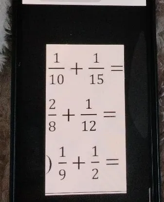 1/10 + 1/15 =