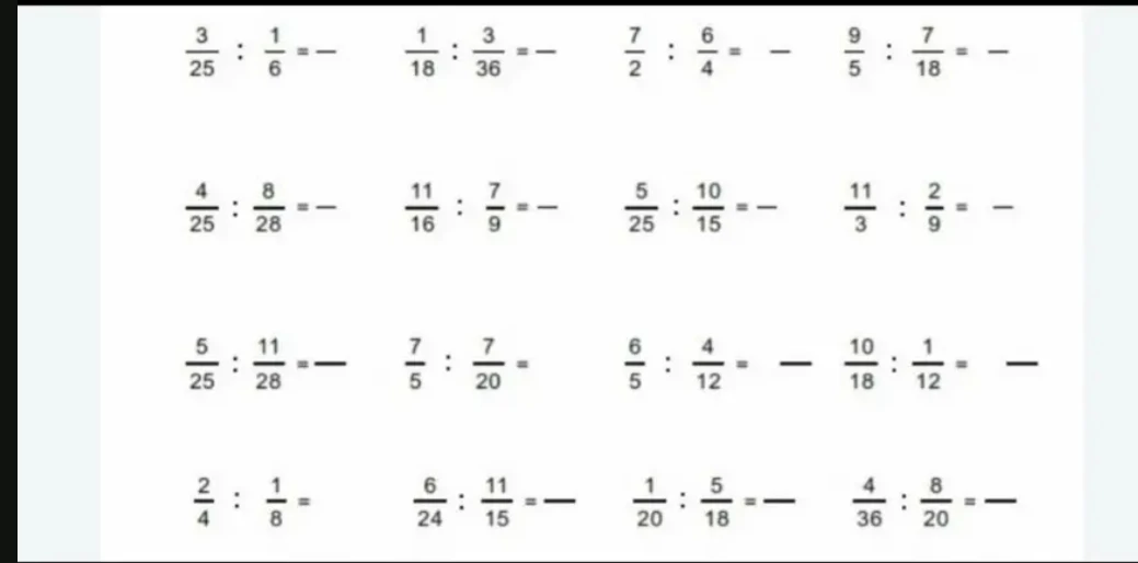 3/25 : 1/6 = -