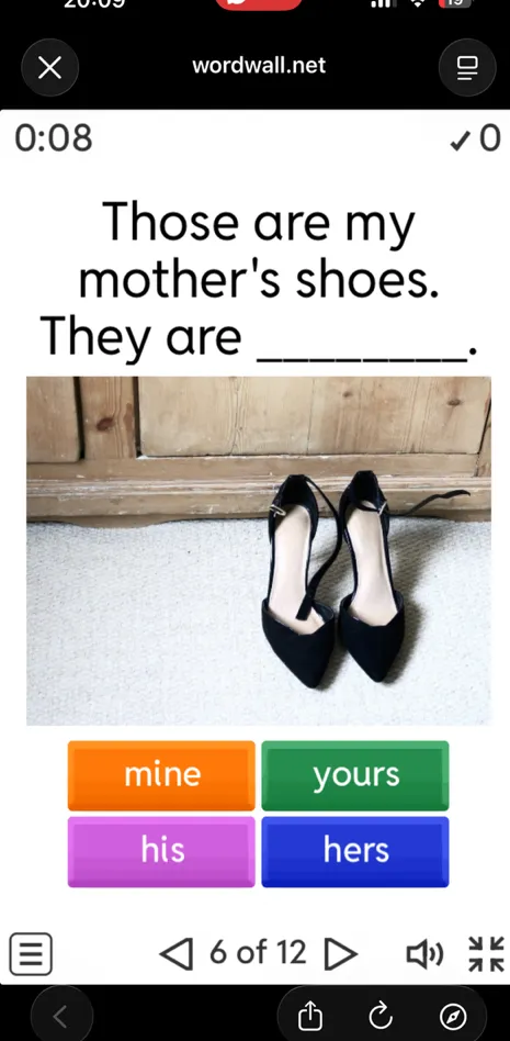 Those are my mother's shoes. They are ________.