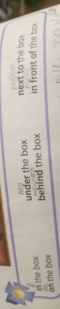 next to the box