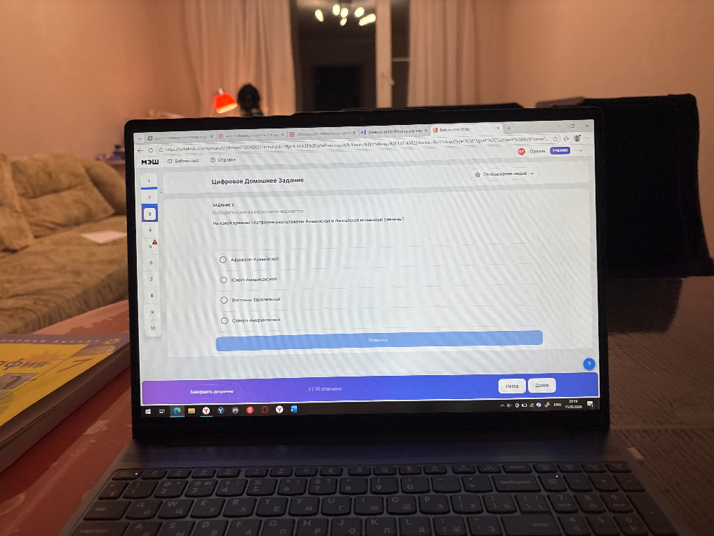 На какой древней платформе расположены Амазонская и Лаплатская низменные равнины?