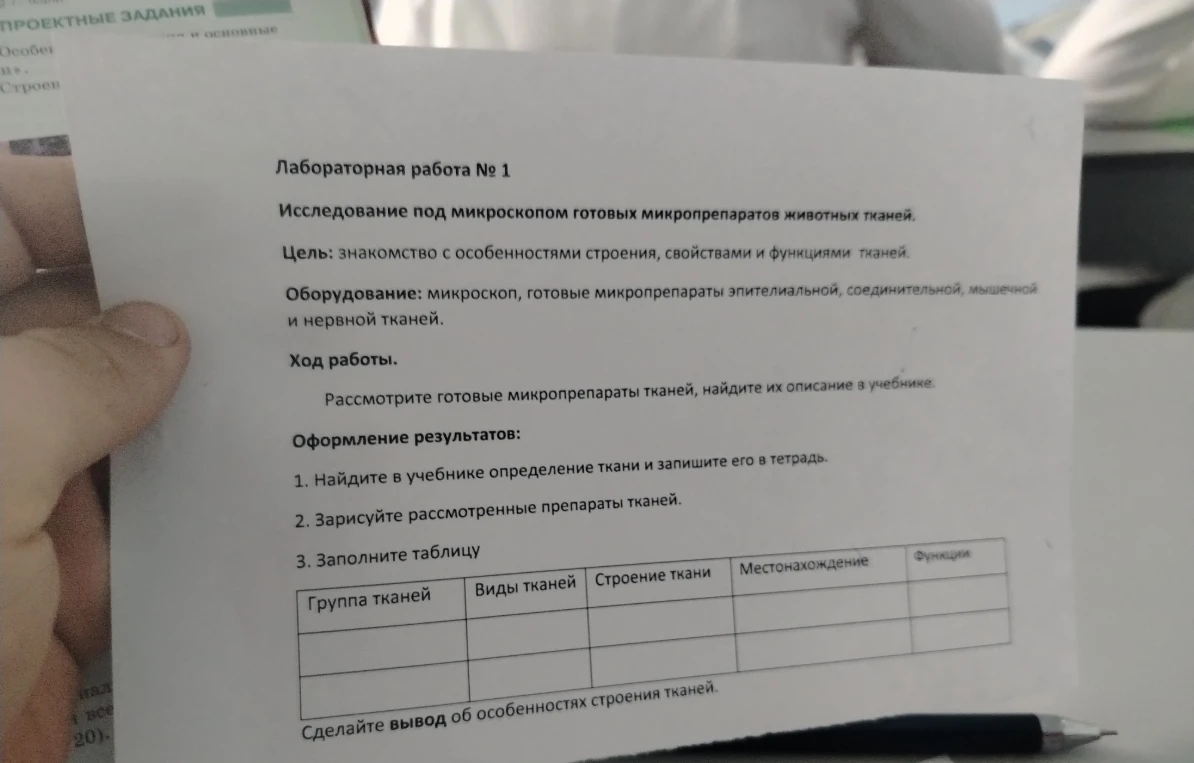 Лабораторная работа № 1 Исследование под микроскопом готовых микропрепаратов животных тканей.