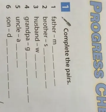 Complete the pairs.
