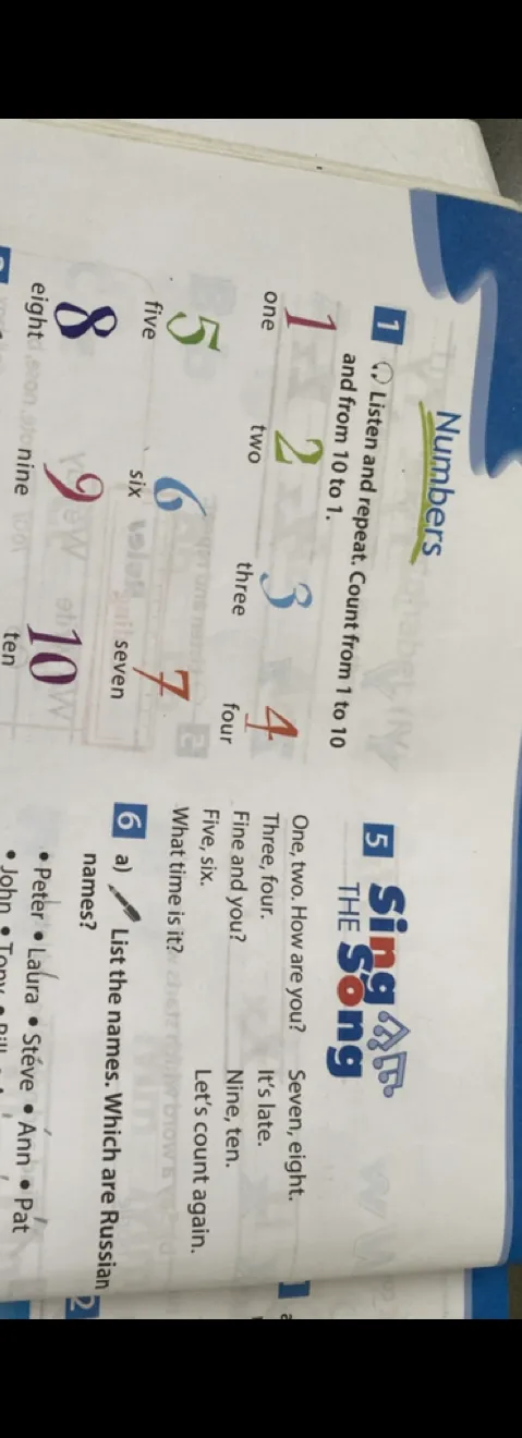 List the names. Which are Russian names?
