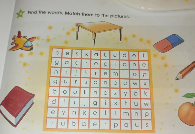 Find the words. Match them to the pictures.