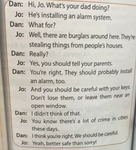 Dan: Hi, Jo. What's your dad doing?