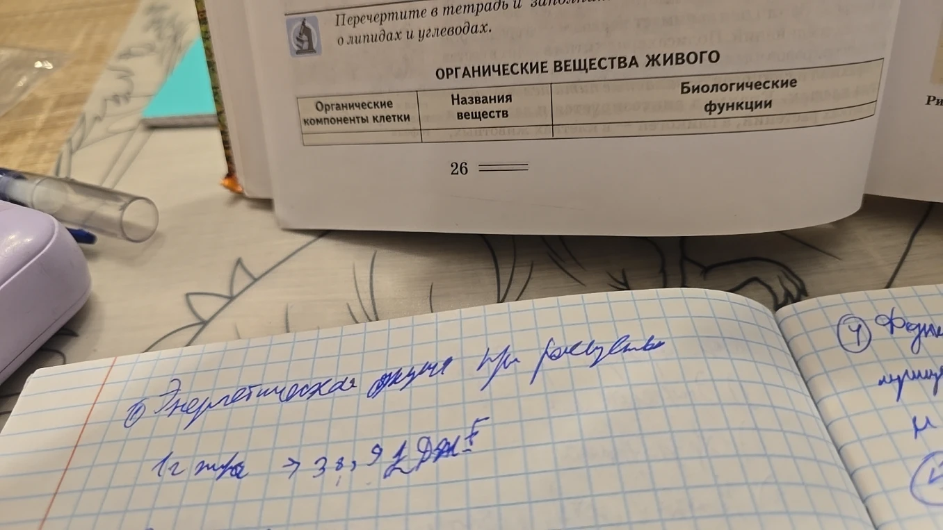 Перечертите в тетрадь и заполните таблицу о липидах и углеводах.