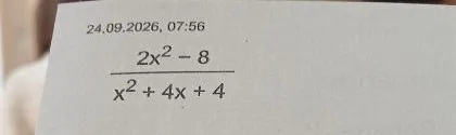 2x^2 - 8 / x^2 + 4x + 4