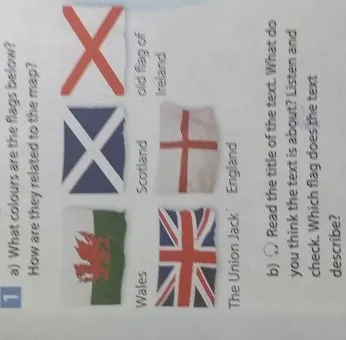 1 a) What colours are the flags below? How are they related to the map? b) Read the title of the text. What do you think the text is about? Listen and check. Which flag does the text describe?