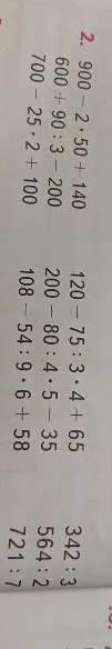 2. 900 - 2 * 50 + 140
