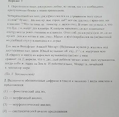 Перепишите текст, раскрывая скобки, вставляя, где это необходимо, пропущенные буквы и знаки препинания.