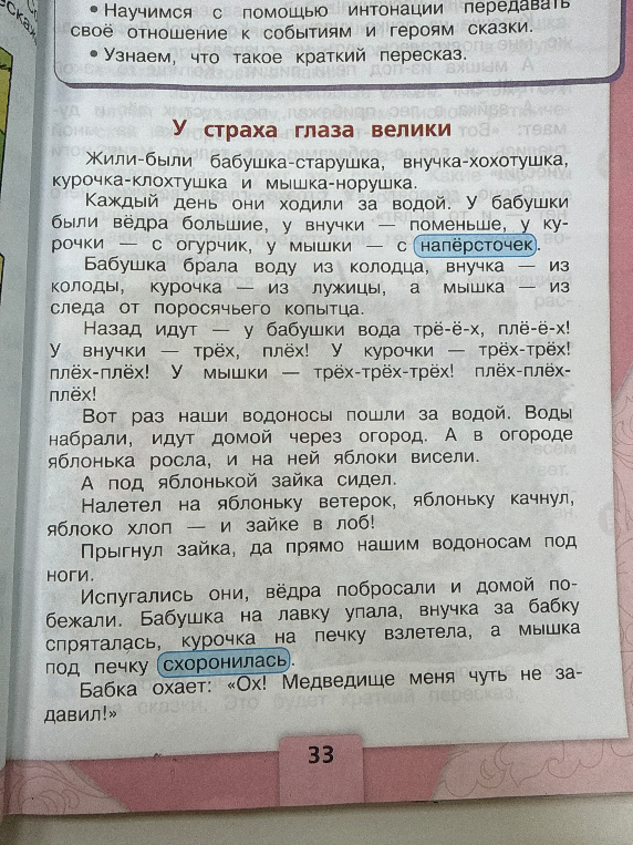 Краткий пересказ сказки «У страха глаза велики»