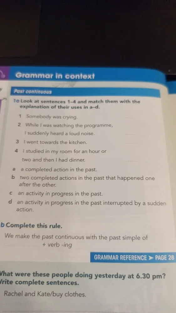 Look at sentences 1-4 and match them with the explanation of their uses in a-d.