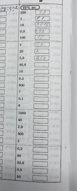 10% от: