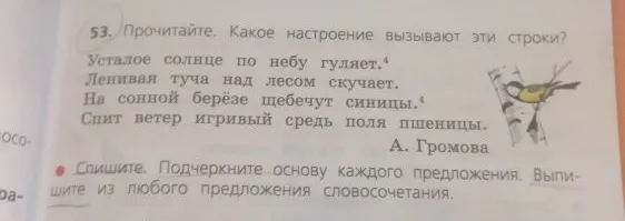 53. Прочитайте. Какое настроение вызывают эти строки?