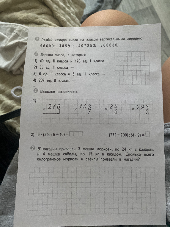 Разбей каждое число на классы вертикальными линиями: 96600; 38591; 407253; 800080.