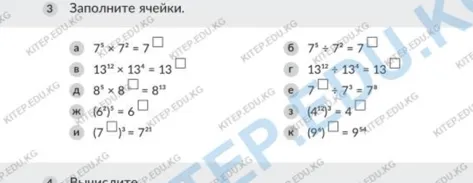 3 Заполните ячейки.