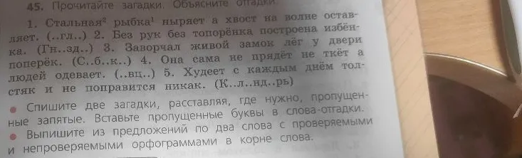 Прочитайте загадки. Объясните отгадки.