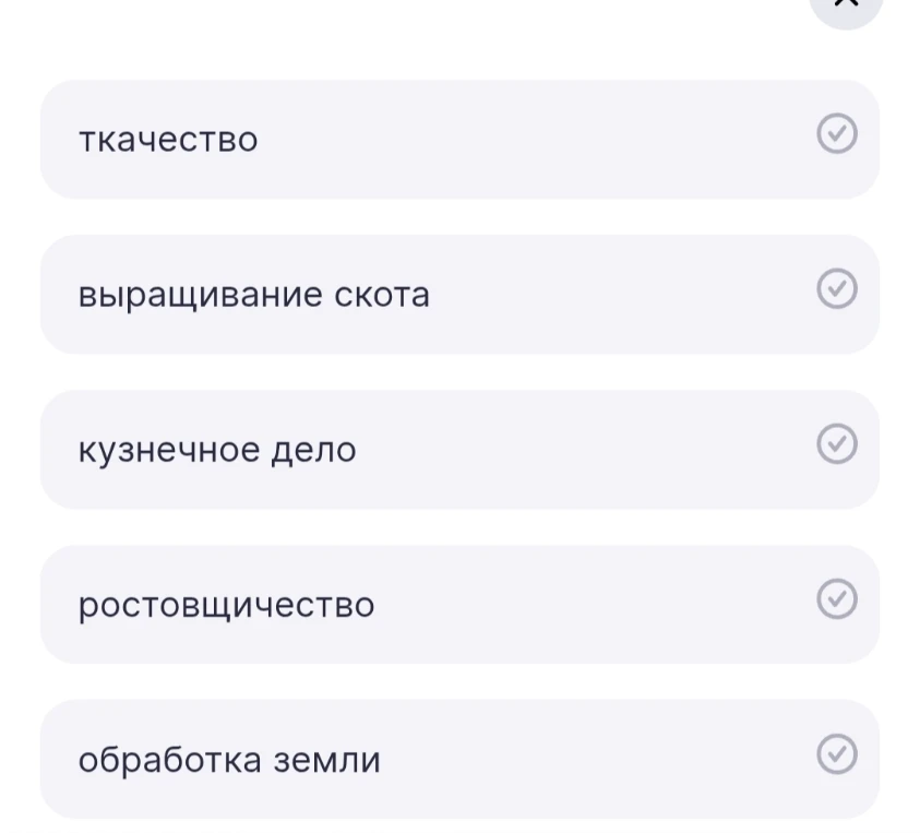 Занятия горожан
