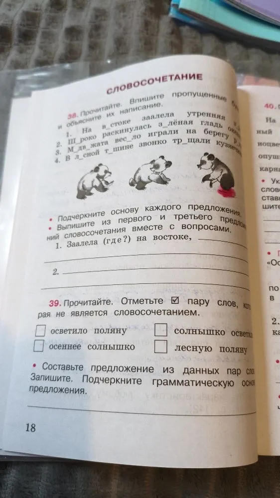 38. Прочитайте. Впишите пропущенные буквы и объясните их написание.