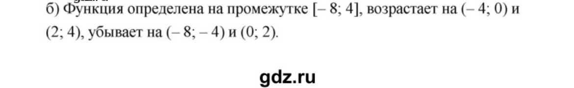 Функция определена на промежутке [-8; 4], возрастает на (-4; 0) и (2; 4), убывает на (-8; -4) и (0; 2).