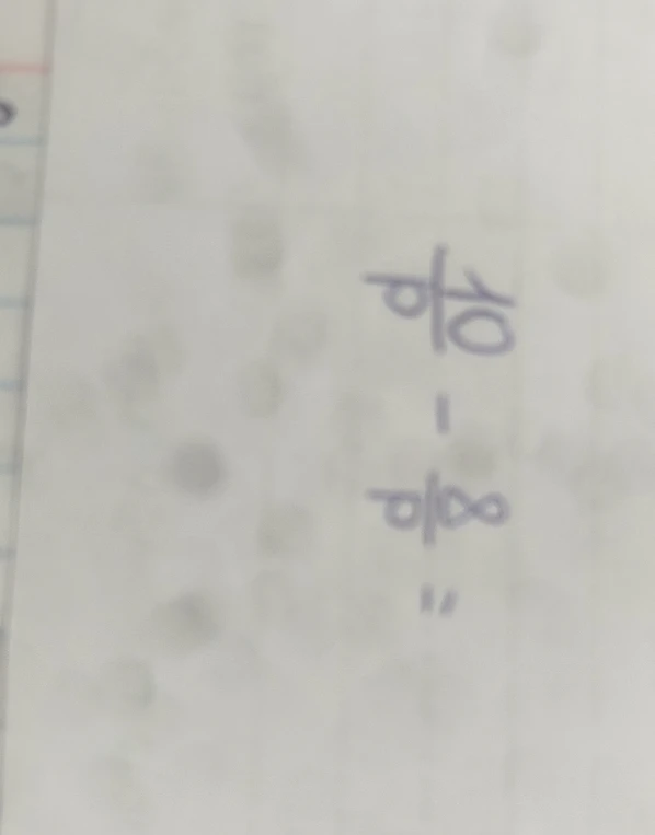 10/p - 8/p =