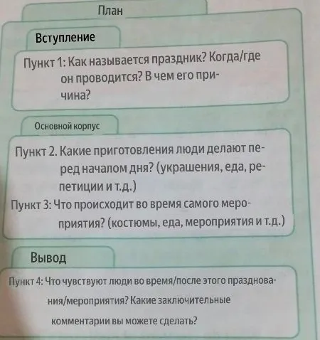 План: Вступление Пункт 1: Как называется праздник? Когда/где он проводится? В чем его причина?