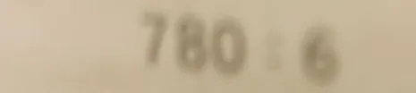 780 : 6
