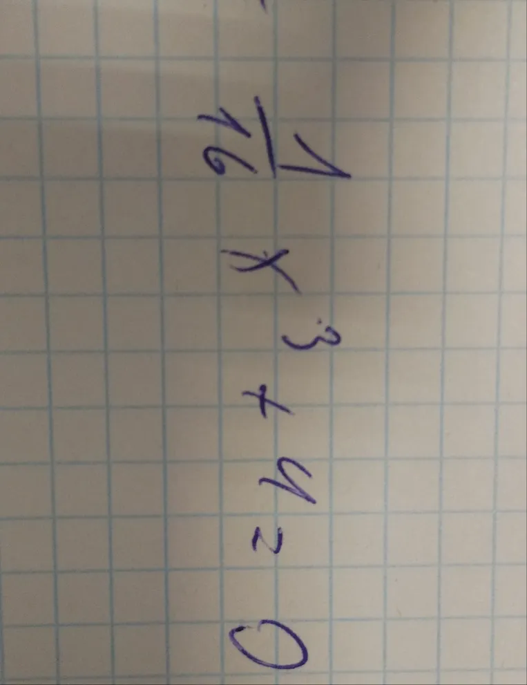 $\frac{1}{16}x^3 + 4 = 0$