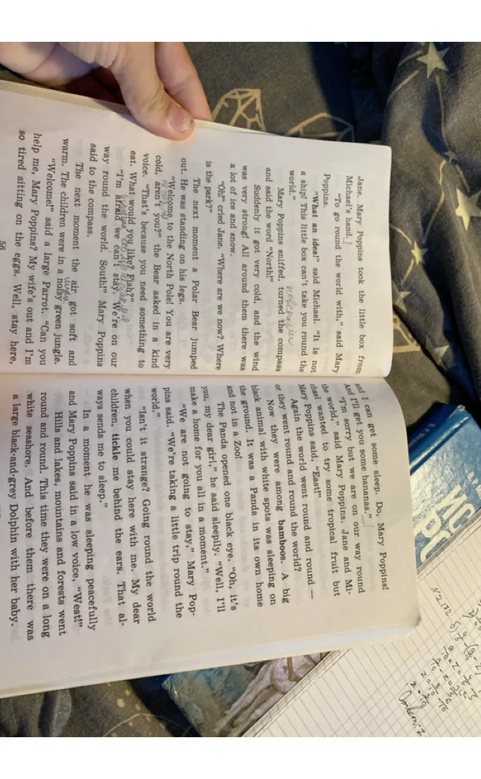 Перевод текста из книги о Мэри Поппинс.