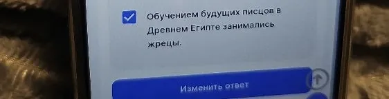 Выберите верные утверждения: Большинство жителей Древнего Египта умели читать и писать...