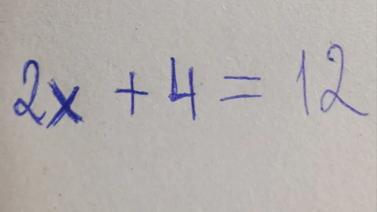 2x + 4 = 12