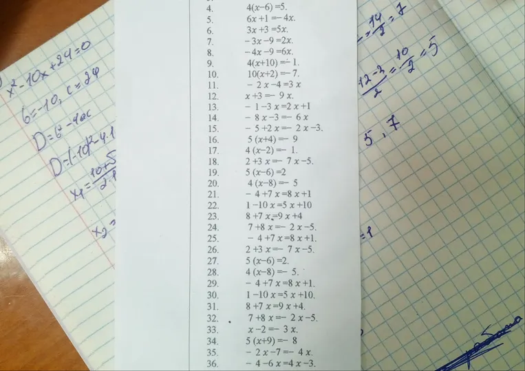 4(x-6)=5.