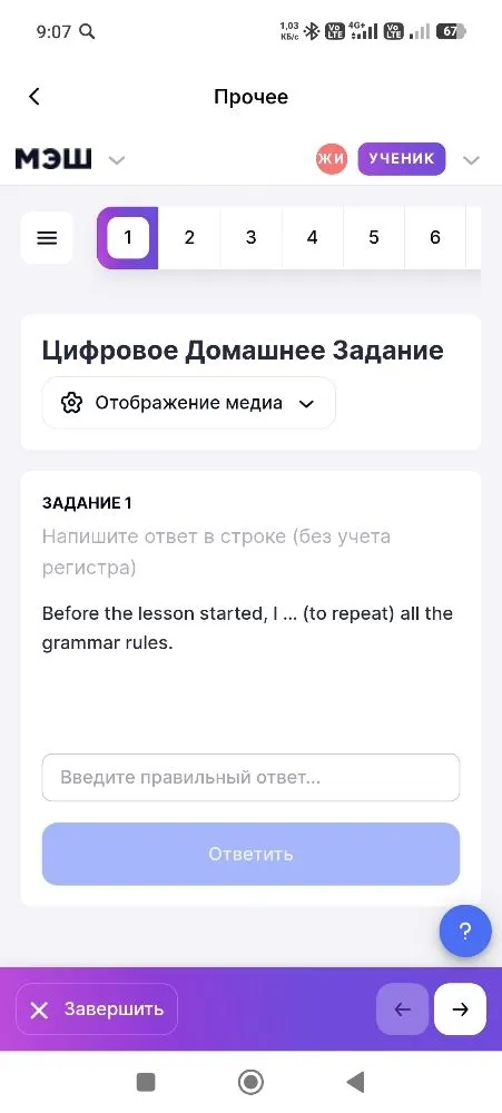 Before the lesson started, I ... (to repeat) all the grammar rules.