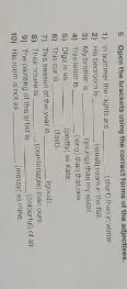 5. Open the brackets using the correct forms of the adjectives.