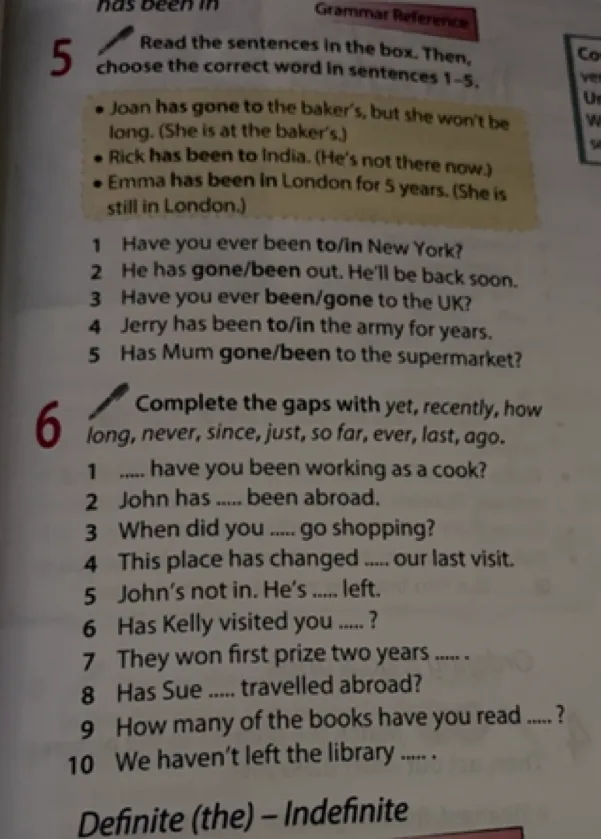 Read the sentences in the box. Then, choose the correct word in sentences 1-5.