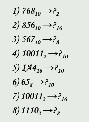 1) 768₁₀ →?₂