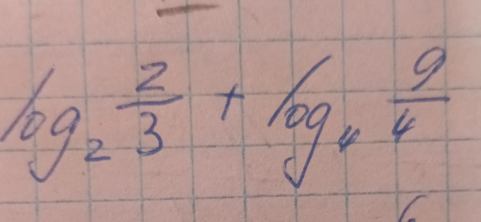 log2(2/3) + log4(9/4)