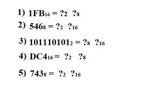 1) 1FB₁₆ = ?₂ ?₈