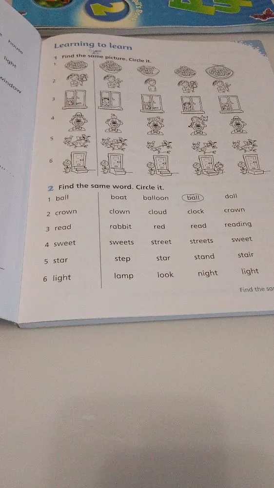 Find the same word. Circle it.