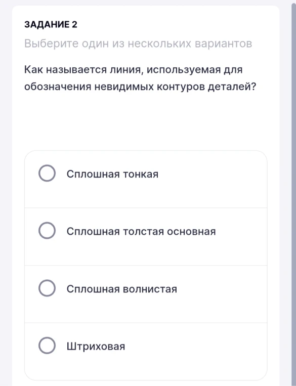 Как называется линия, используемая для обозначения невидимых контуров деталей?