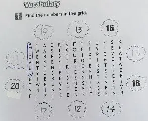 Find the numbers in the grid.