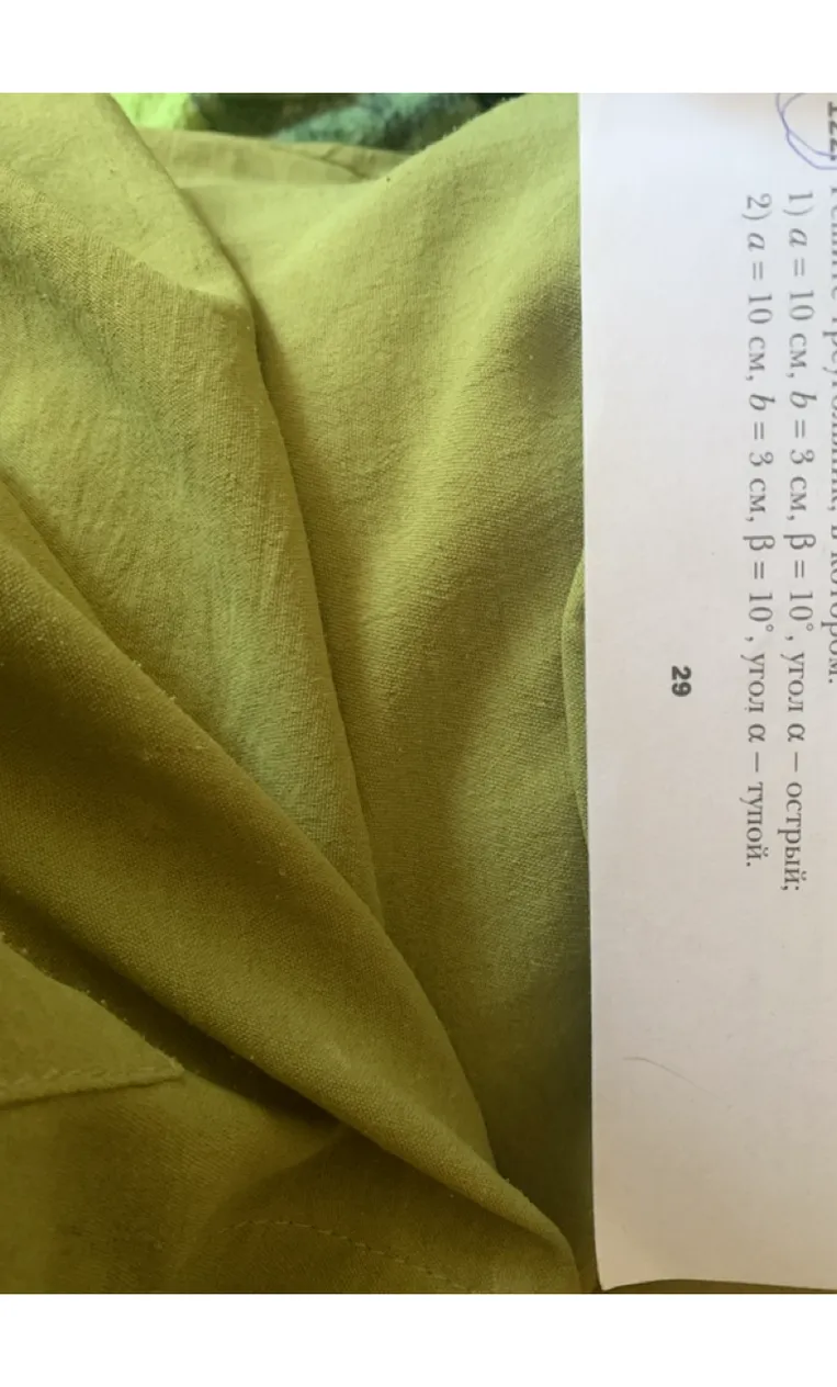 122. Решите треугольник, в котором: 1) a = 10 см, b = 3 см, β = 10°, угол α - острый; 2) a = 10 см, b = 3 см, β = 10°, угол α - тупой.