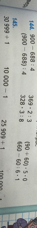 144. 900 - 688 : 4