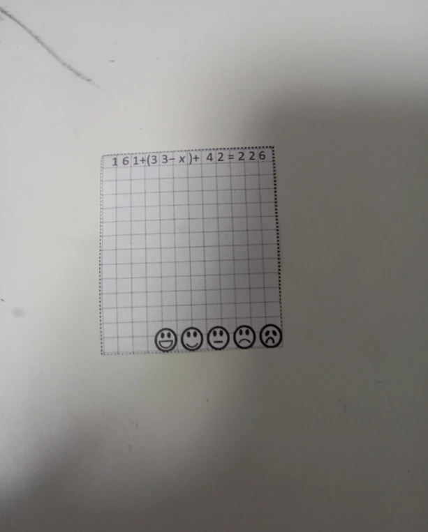 161+(33-x)+42=226