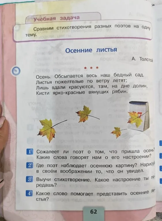 Сожалеет ли поэт о том, что пришла осень? Какие слова говорят нам о его настроении?