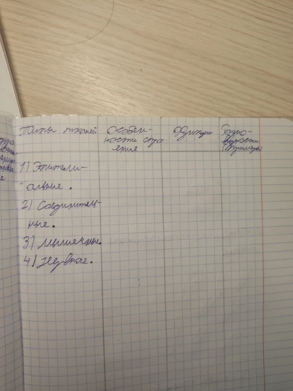 Заполни таблицу