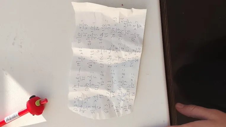 3) 3 * 6/7 = ...