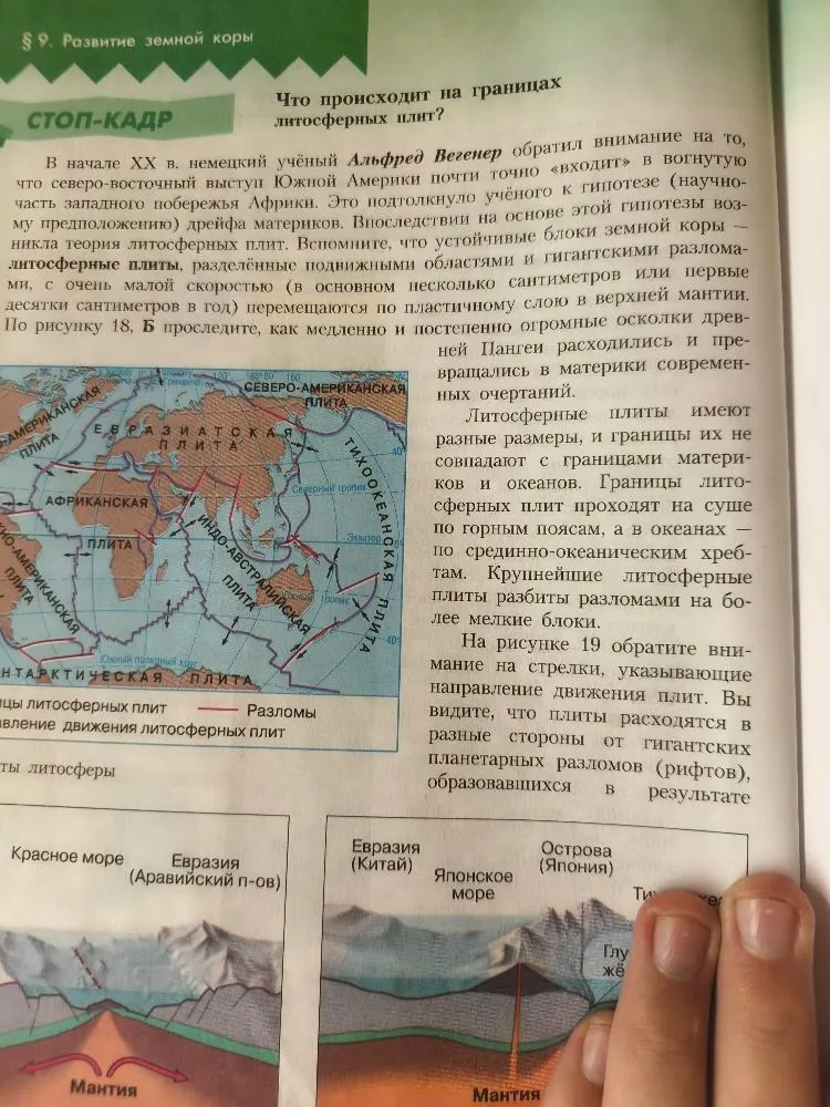 Мини-конспект по теме «Развитие земной коры»: гипотеза дрейфа материков, понятие литосферных плит, история Пангеи и особенности границ плит.