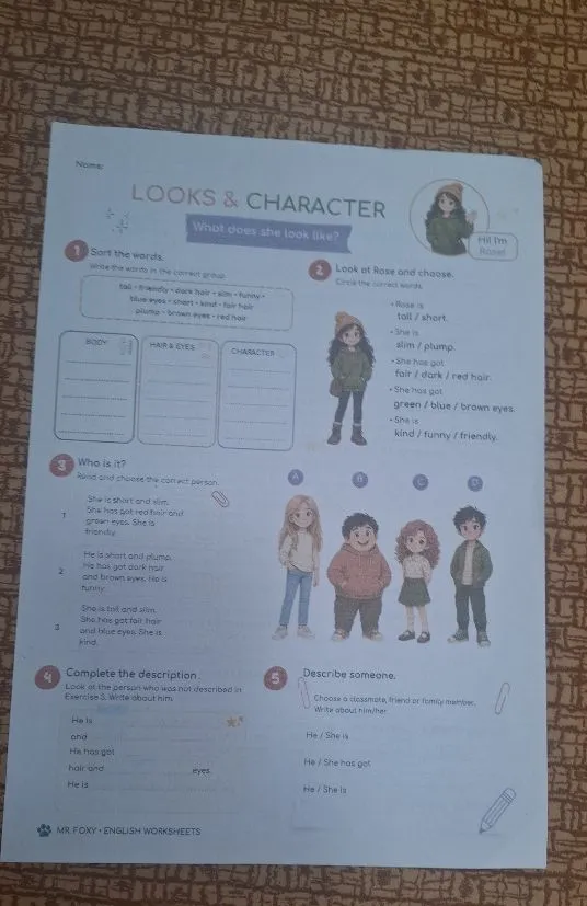 LOOKS & CHARACTER. What does she look like?